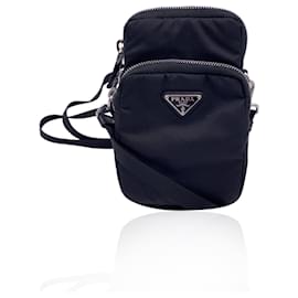 Prada-Petit sac à bandoulière noir en Re-Nylon pour smartphone-Noir