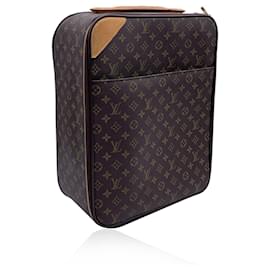 Louis Vuitton-Lona Monogram Pegase 45 Equipaje con ruedas-Castaño