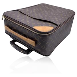 Louis Vuitton-Lona Monogram Pegase 45 Equipaje con ruedas-Castaño