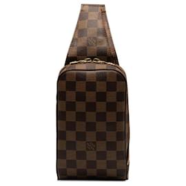 Louis Vuitton-Bolso de hombro de lona Louis Vuitton Jeronimos N51994 en buen estado-Otro
