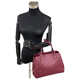 Louis Vuitton-Louis Vuitton Montaigne MM Leather Handbag M41196 in good condition-Other