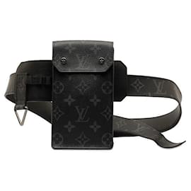 Louis Vuitton-Bolso de cintura utilitario Louis Vuitton Monogram Eclipse M0235Q en cuero PVC gris en excelente estado-Gris