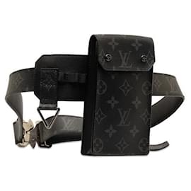 Louis Vuitton-Bolso de cintura utilitario Louis Vuitton Monogram Eclipse M0235Q en cuero PVC gris en excelente estado-Gris