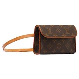 Louis Vuitton-Bolsa com cinto de lona florentina Louis Vuitton Pochette M51855 em boa condição-Outro