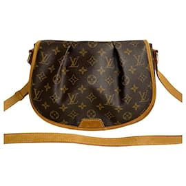 Louis Vuitton-Louis Vuitton Menilmontant PM Canvas Shoulder Bag M40474 in good condition-Other