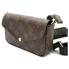 Louis Vuitton-Bolso de hombro de lona Felicie con múltiples bolsillos y monograma de Louis Vuitton M80091 En muy buenas condiciones-Otro