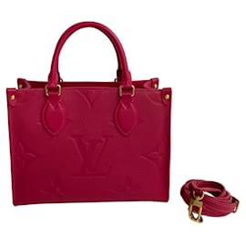Louis Vuitton-Louis Vuitton On The Go PM Bolsa De Ombro De Couro M45660 Em uma boa condição-Outro
