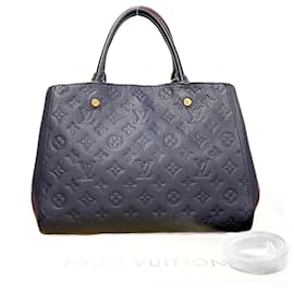 Louis Vuitton-Bolsa de couro Louis Vuitton Montaigne MM M42746 em boa condição-Outro