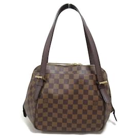 Louis Vuitton-Louis Vuitton Belem MM Canvas Handbag N51174 in good condition-Other