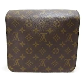 Louis Vuitton-Louis Vuitton Cartouchiere MM Canvas Crossbody Bag M51253 in good condition-Other