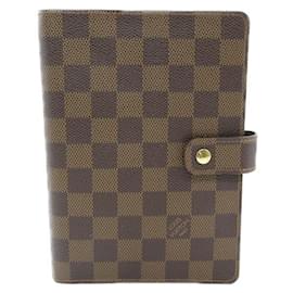 Louis Vuitton-Louis Vuitton Agenda MM Day Planner Cover Canvas Notebook Cover R20240 in good condition-Other