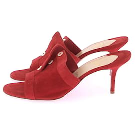 Christian Louboutin-CHRISTIAN LOUBOUTIN  Mules & clogs T.eu 41 Suede-Red