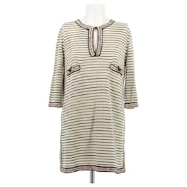 Chanel-Vestidos CHANEL T.fr 40 linho-Branco