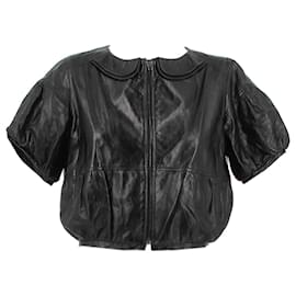 Miu Miu-MIU MIU  Jackets T.it 42 leather-Black