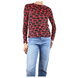 Proenza Schouler Top estampado rojo de manga larga - talla XS Roja