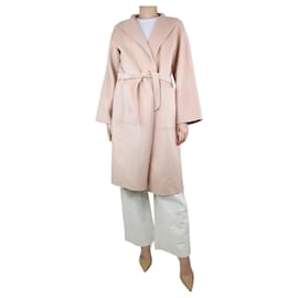 Max Mara-Pink cashmere belted coat - size UK 10-Pink