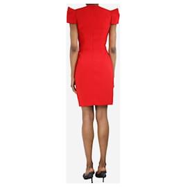 Alexandre Vauthier-Vestido vermelho com painéis e decote em V - tamanho XS-Vermelho