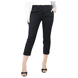 Balmain-Black cropped trousers - size UK 10-Black