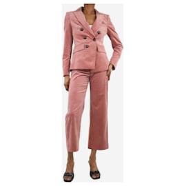 Veronica Beard-Conjunto de traje de dos piezas de pana rosa polvoriento - talla UK 6-Rosa