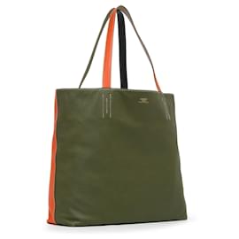 Hermès-Hermès Sens forrado bicolor verde 45-Verde,Verde oliva