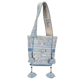 Dior-Dior Blue Toile de Jouy D-Bubble Bucket Bag-Blue