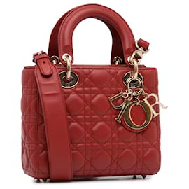 Dior-Dior Red Small Lammleder Cannage My ABCDior Lady Dior-Rot