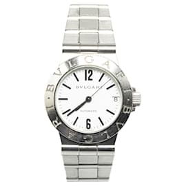 Bulgari-Bvlgari Silver Automatic Stainless Steel Diagono Watch-Silvery