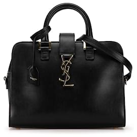 Saint Laurent-Cabas con monograma de bebé negro de Saint Laurent-Negro