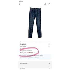 Chanel-Neue 2023 Iconic Logo Jeans-Blau