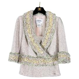 Chanel-NOVO Conjunto de Tweed da Passarela Paris / Versailles-Multicor