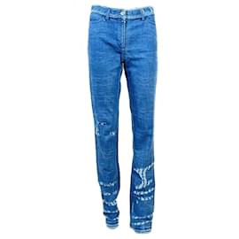Chanel-Nuovi jeans strappati-Blu