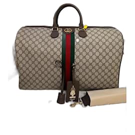 Gucci-Gucci Ophidia Carry on Duffle tamanho grande-Bege