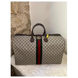 Gucci-Gucci Ophidia Carry on Duffle tamaño grande-Beige