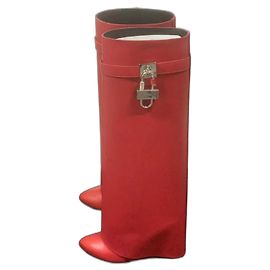 Botas Givenchy vermelhas de couro novas Vermelho