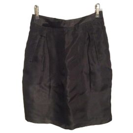 Falda de seda Dolce & Gabbana negra Negro