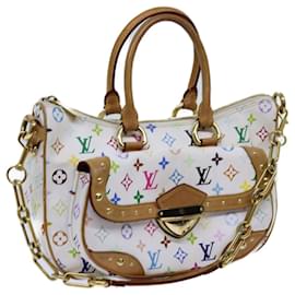 Louis Vuitton-Mehrfarbige Rita-Handtasche mit Monogramm von LOUIS VUITTON 2Weise Weiß M40125 LV Auth 71601-Weiß