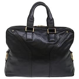 Saint Laurent-SAINT LAURENT Muse Hand Bag Leather Brown Auth bs13593-Brown