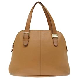 Burberry-BURBERRY Hand Bag Leather Beige Auth ti1623-Beige