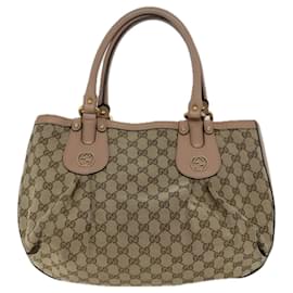 Gucci-Borsa a mano in tela GG GUCCI Beige 269953 auth 71514-Beige