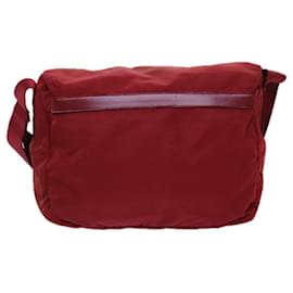 Prada-Bolsa de ombro PRADA Nylon Red Auth ac2935-Vermelho