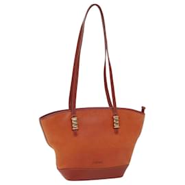 Loewe-LOEWE Tote Bag Leather Orange Auth 71557-Orange