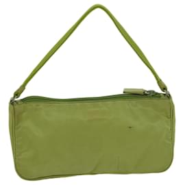 Prada-PRADA Estuche para accesorios Nylon Green Auth 70918-Verde