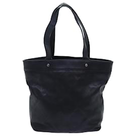 Chanel-CHANEL Hand Bag Leather Black CC Auth hk1225-Black