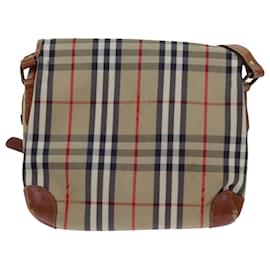 Autre Marque-Burberrys Nova Check Borsa a tracolla Tela Beige Auth ac2921-Beige