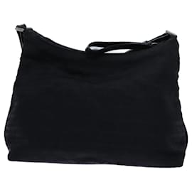 Prada-PRADA Shoulder Bag Nylon Black Auth 72080-Black