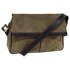 Loewe-LOEWE Shoulder Bag Suede Beige Auth bs13619-Beige