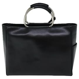 Gucci-GUCCI Hand Bag Leather Black 002 3754 0313 auth 71313-Black