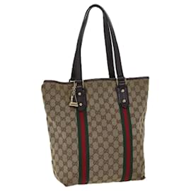 Gucci-Borsa a mano GUCCI GG Canvas Web Sherry Line Beige Rosso Verde 162899 auth 71515-Rosso,Beige,Verde