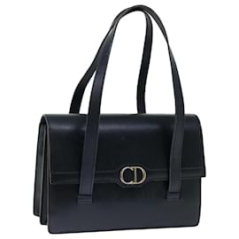 Christian Dior-Christian Dior Hand Bag Leather Navy Auth ar11713-Navy blue