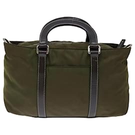 Prada-Prada Hand Bag Nylon 2way Khaki Auth 71095-Khaki